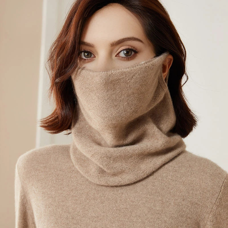 Merino Wool Neck Warmer with Integrated Face Mask Function for Winter Protection Optimal Comfort and Warmth | Sansoti