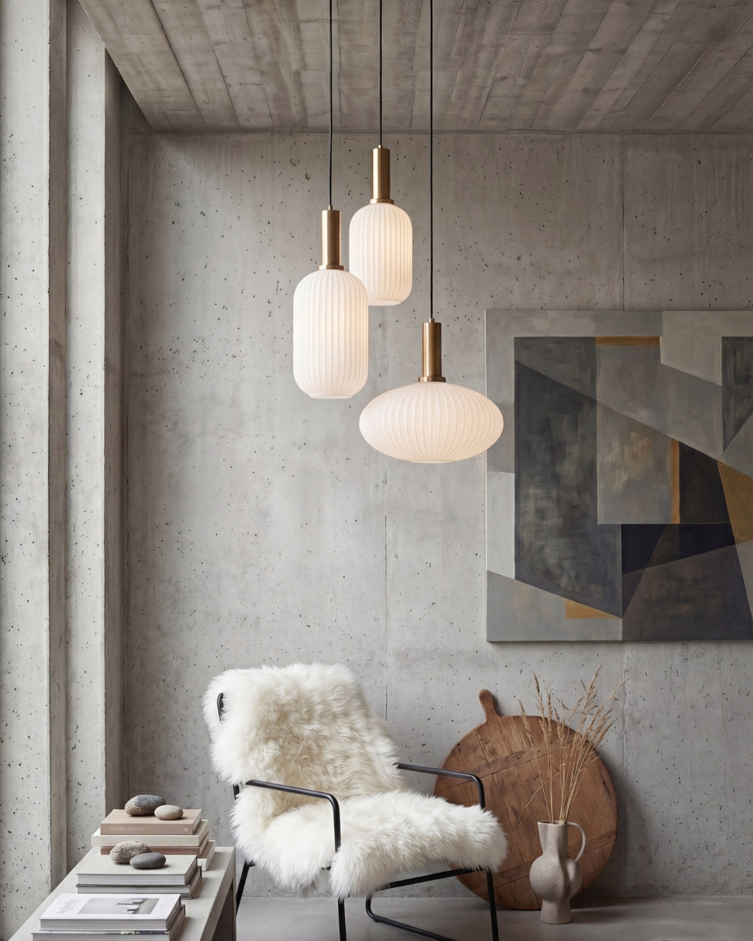CLYDE Moderne Hanglamp met Gekleurde Glazen Kap – Scandinavisch Design voor Woonkamer & Eetkamer – E27 Fitting | Sansoti