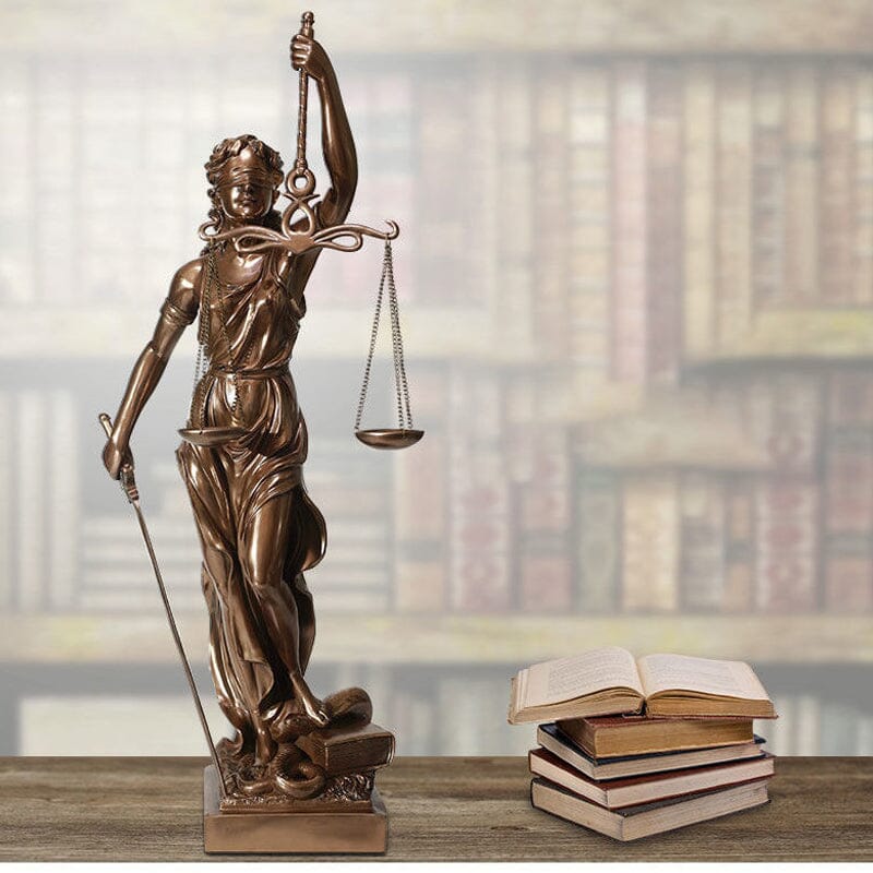 Beeld Godin van Justitia Hars Decoratief Sculptuur Advocaat Kantoor 30cm | Sansoti
