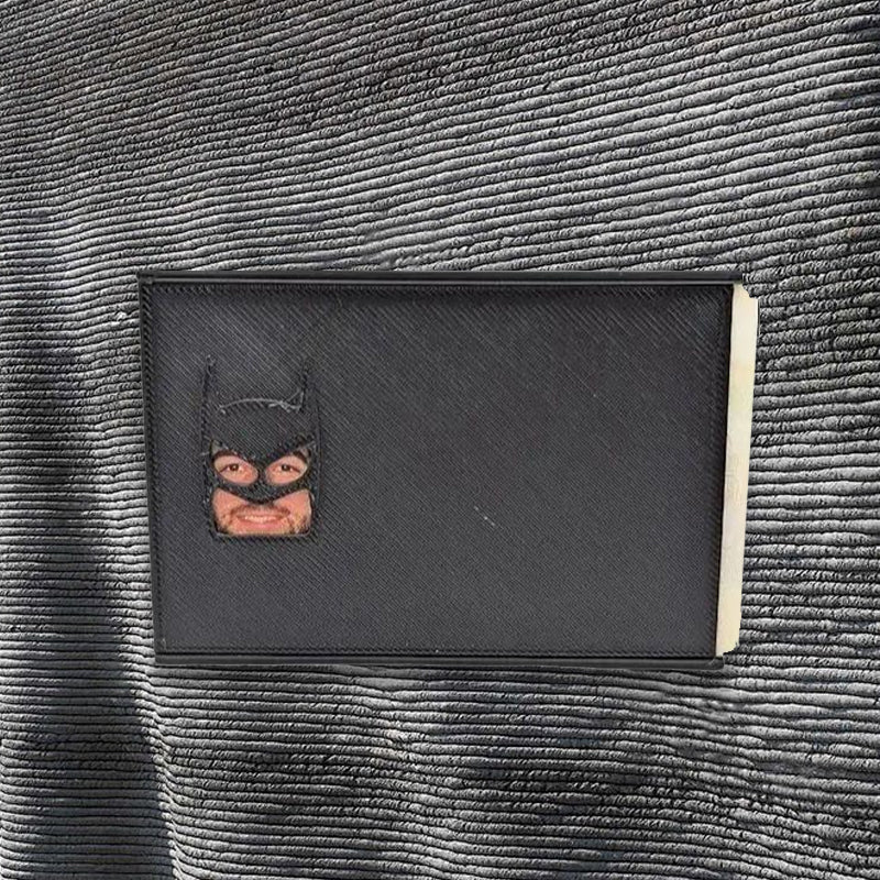 Superhero card holder with mask for ID card, driving licence, public transport card and badge, card holder for adults | Sansoti