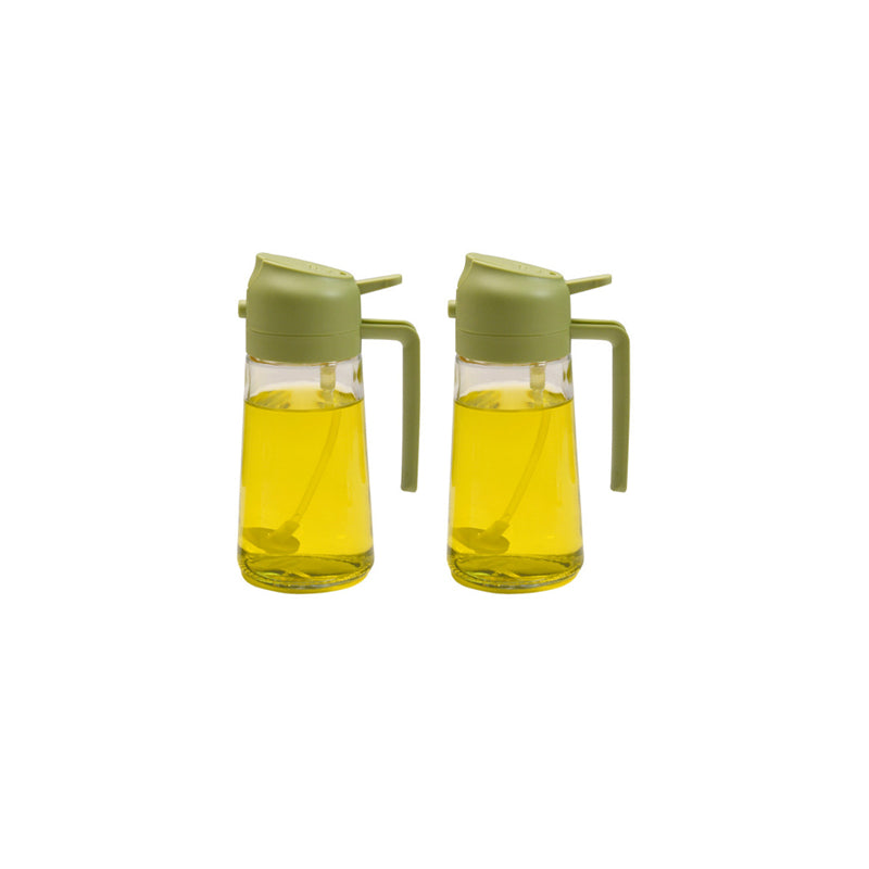 Vaporisateur et distributeur d’huile en verre 2-en-1, flacon à pompe et spray pour vinaigre et sauce soja, dosage en cuisine, huile 470ml | Sansoti
