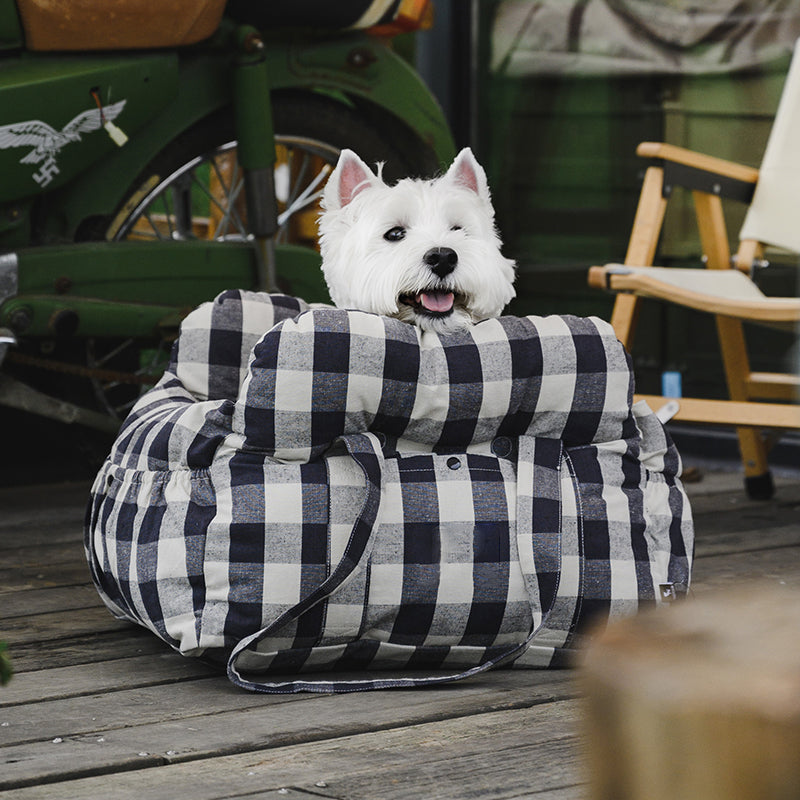 Hondenautostoel Draagbaar Reisbed Comfortabel Bolster Veilige Zetel voor Kleine Honden Katten Huisdieren | Sansoti