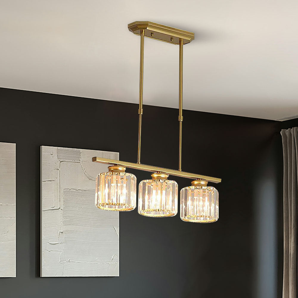 Hanglamp Eettafel Glas Zwart Goud 3 Of 4 Lichts E27 Modern | Sansoti