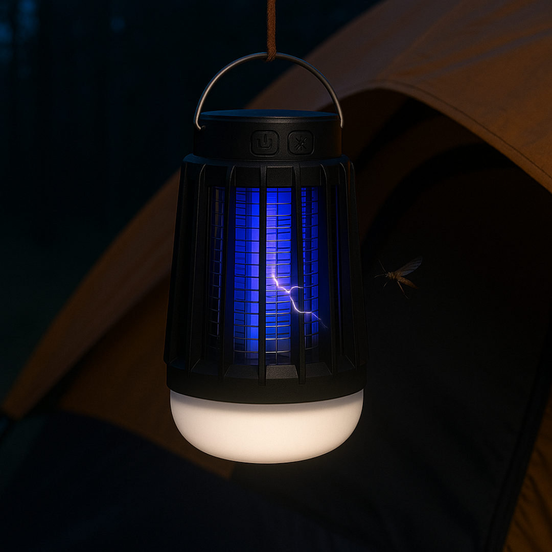 Solar Insectenlamp met UV-Licht en Campingverlichting voor Buiten Muggenbestrijding Tuin Terras Balkon | Sansoti