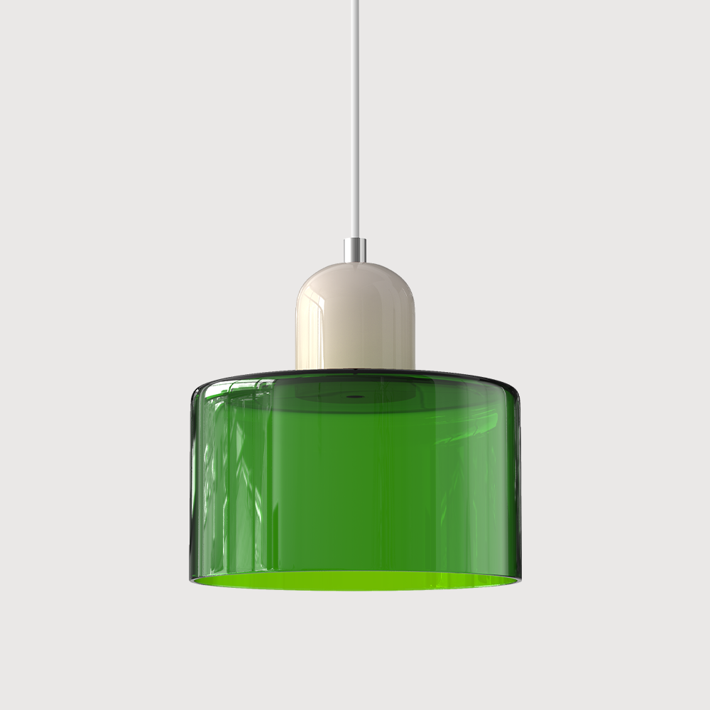 KORA Glazen Hanglamp | Bauhaus-Design Geometrisch Licht | Verstelbaar | E27 | Scandinavisch Interieur Verlichting | Sansoti