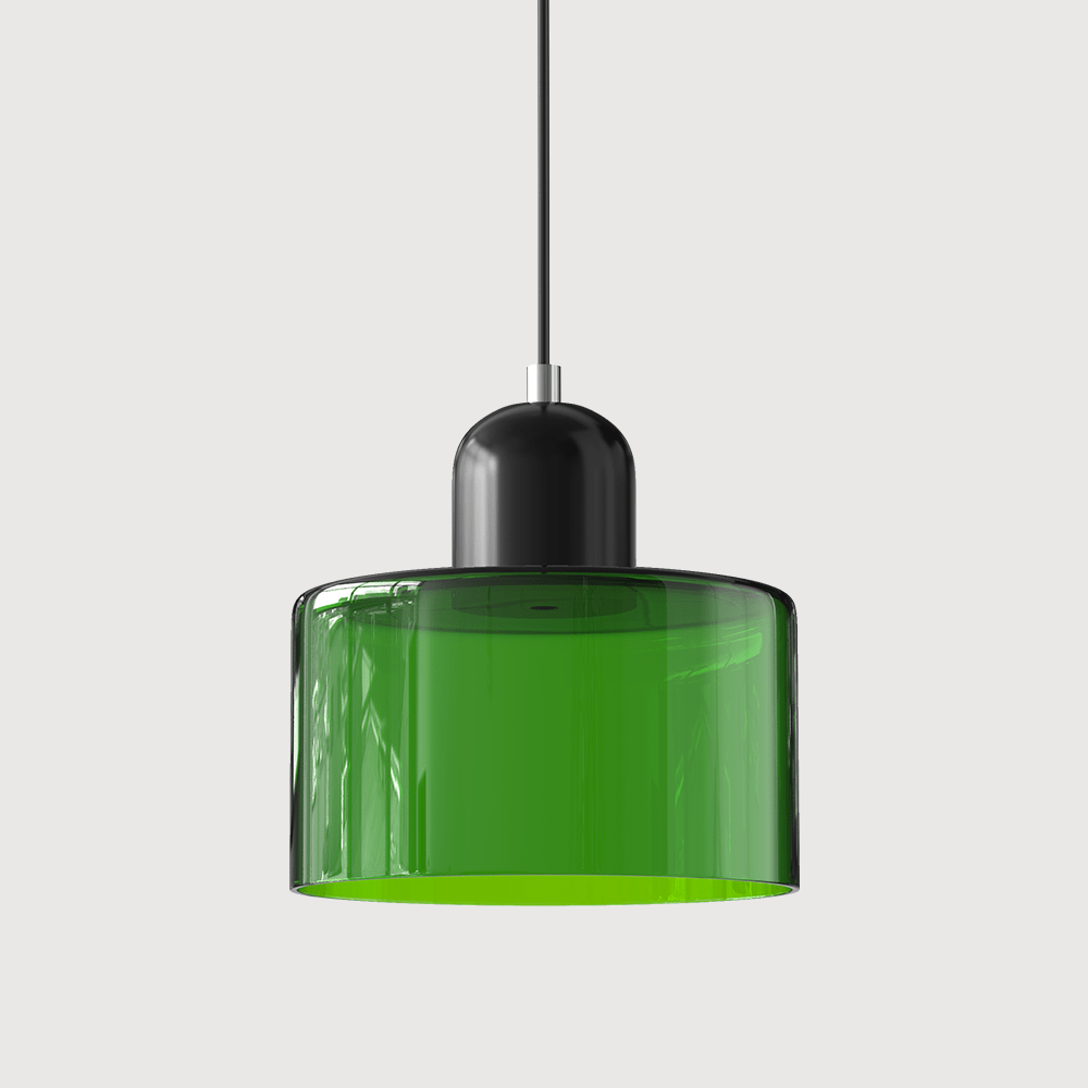 Glass Pendant Lamp Bauhaus Style Handwoven Finish Dining Room Living Room | Sansoti