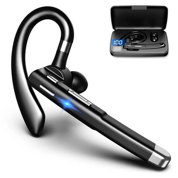 Wireless Bluetooth Headset with Dual Mic Noise Cancellation for Working from Home, On the Go, and Hands-Free Calls | Sansoti