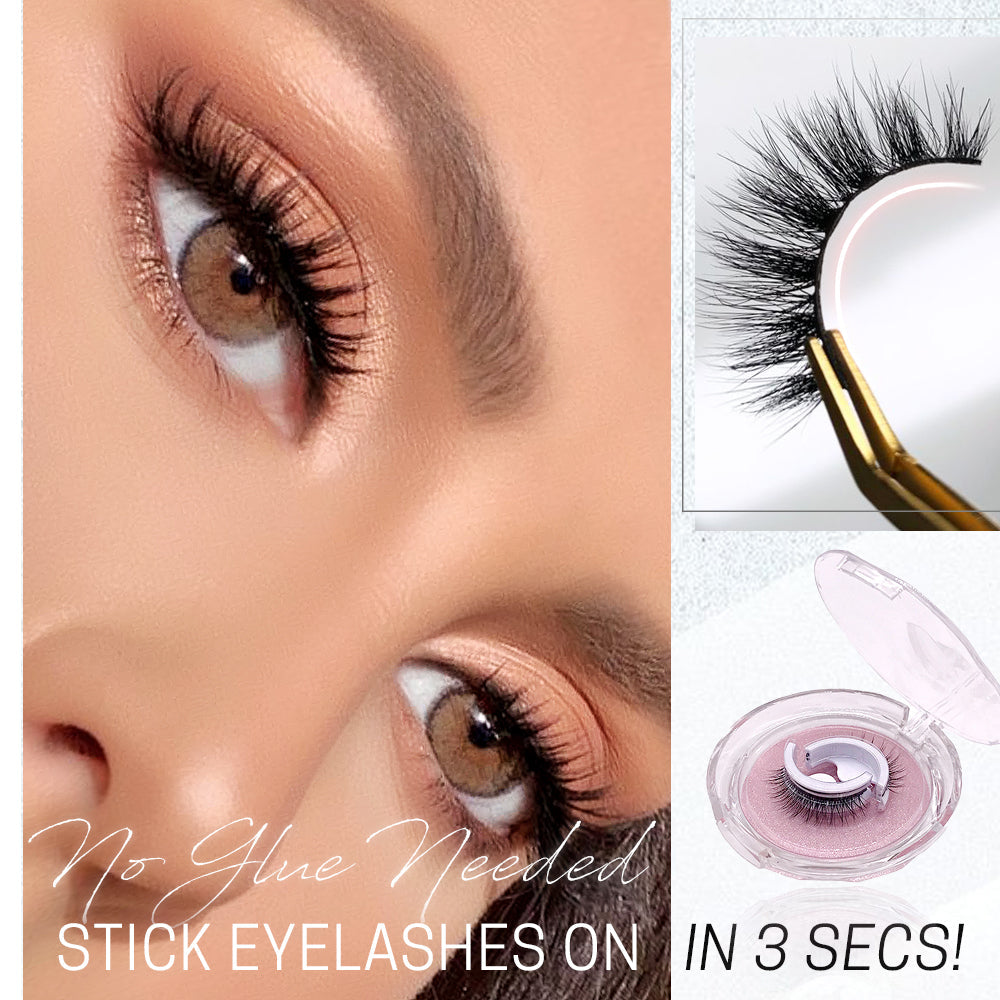 Reusable Self-Adhesive False Eyelashes Water-Resistant Natural Look without Glue Fake Eyelashes Eye Makeup | Sansoti