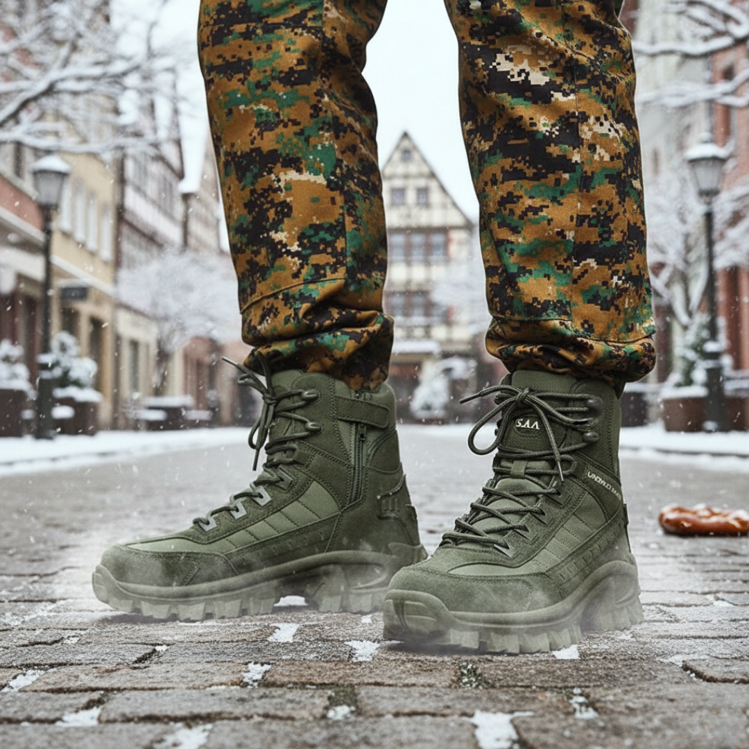 Heren Tactische Winterlaarzen met Antislip Profiel Warme Voering Outdoor Wandelen Werk Stevige Pasvorm | Sansoti