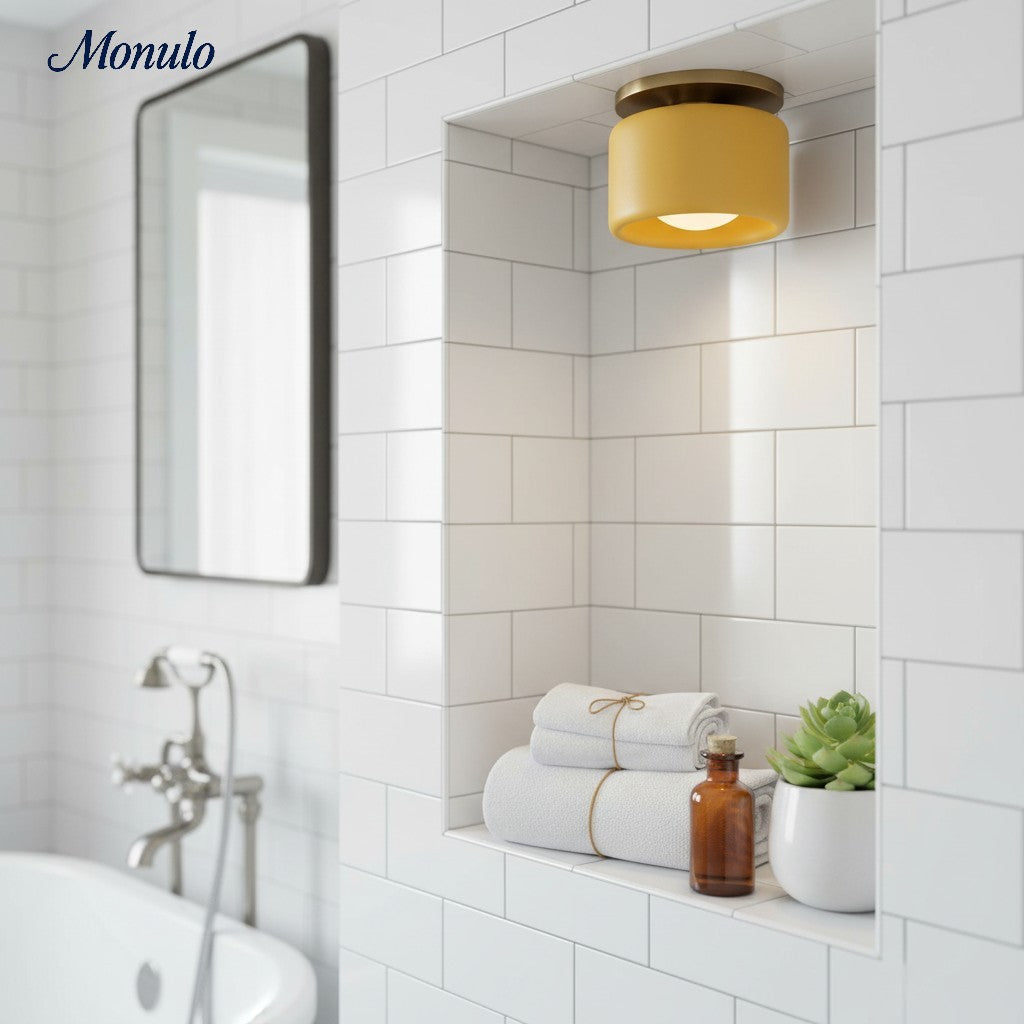 Porselein Plafondlamp Rond Modern – Zachte Sfeerverlichting voor Gang Kantoor Keuken | Sansoti