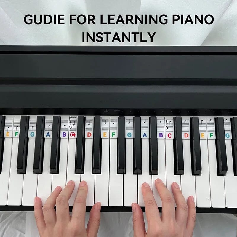 Verwijderbare Piano Toetslabels — Siliconen Nootlabels voor 88 Toetsen — Leerhulp voor Beginners | Sansoti