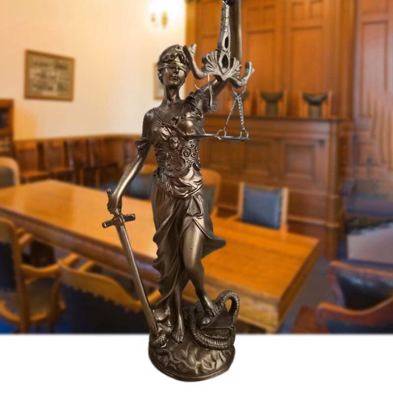 Beeld Godin van Justitia Hars Decoratief Sculptuur Advocaat Kantoor 30cm | Sansoti
