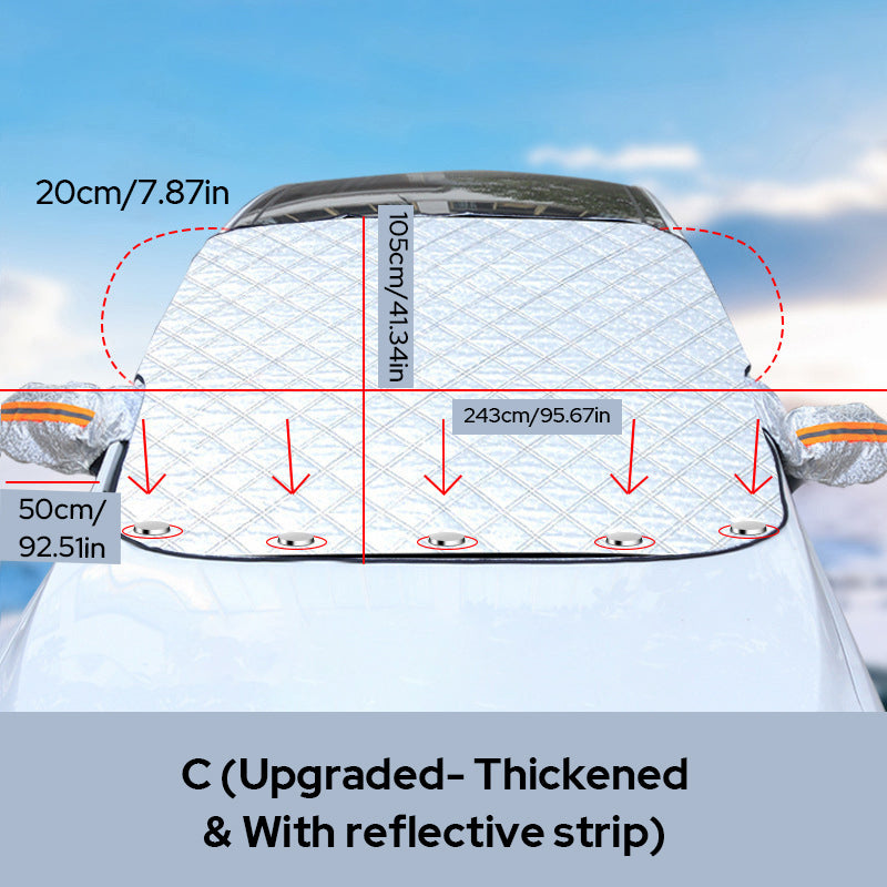 Magnetische Autoruitbeschermer Voorruit Zonwering IJsbescherming met Spiegelhoezen Winterdeken All Season Auto | Sansoti