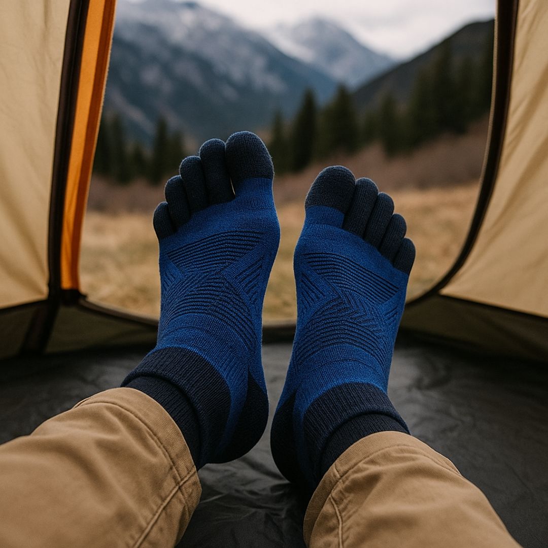 Thermosocken für Herren aus Merinowolle mit fünf Zehen, Winter, zum Wandern, Snowboarden und Skifahren, für Outdoor-Aktivitäten, kältebeständig und warm | Sansoti