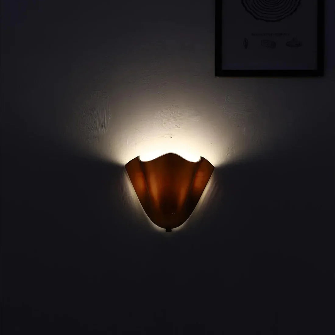 Wandlamp Glas In Lood Retro Art Deco Schelp 28cm E14 | Sansoti