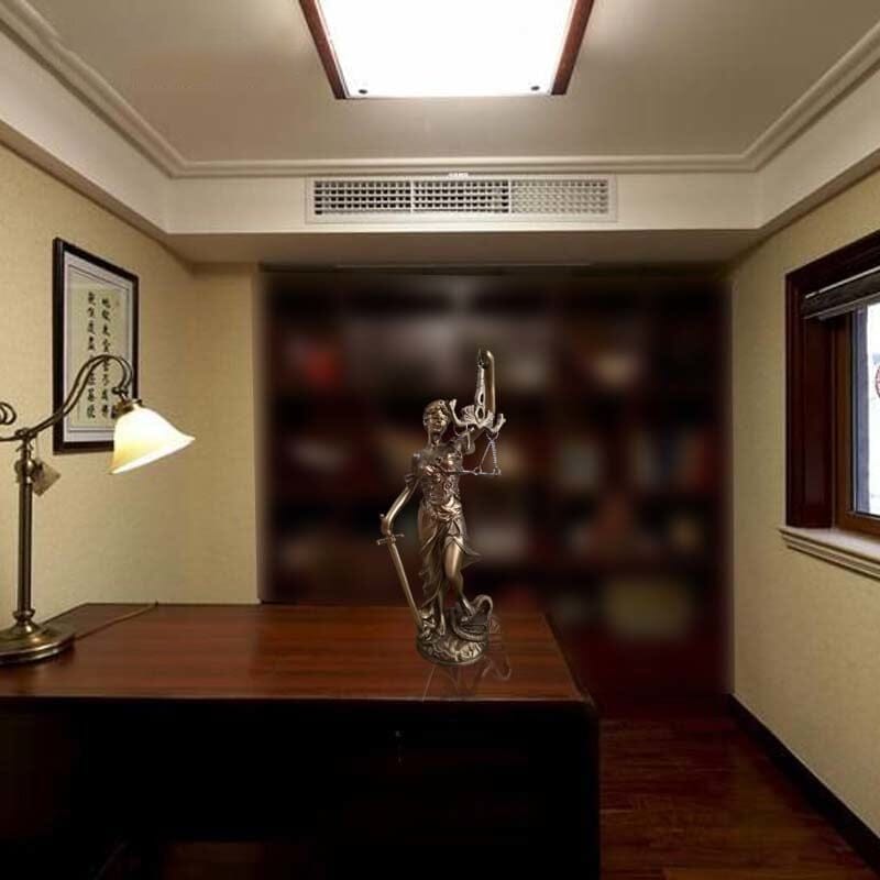 Beeld Godin van Justitia Hars Decoratief Sculptuur Advocaat Kantoor 30cm | Sansoti