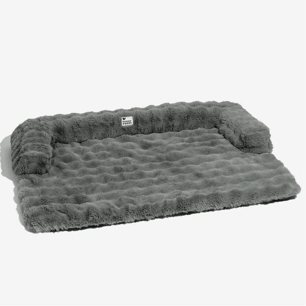 Pluche Hondenmand Sofa Beschermer Huisdiermat Antislip Bodem Wasbaar Comfort Rustplek – Grijs Koffie Tie-Dye | Sansoti