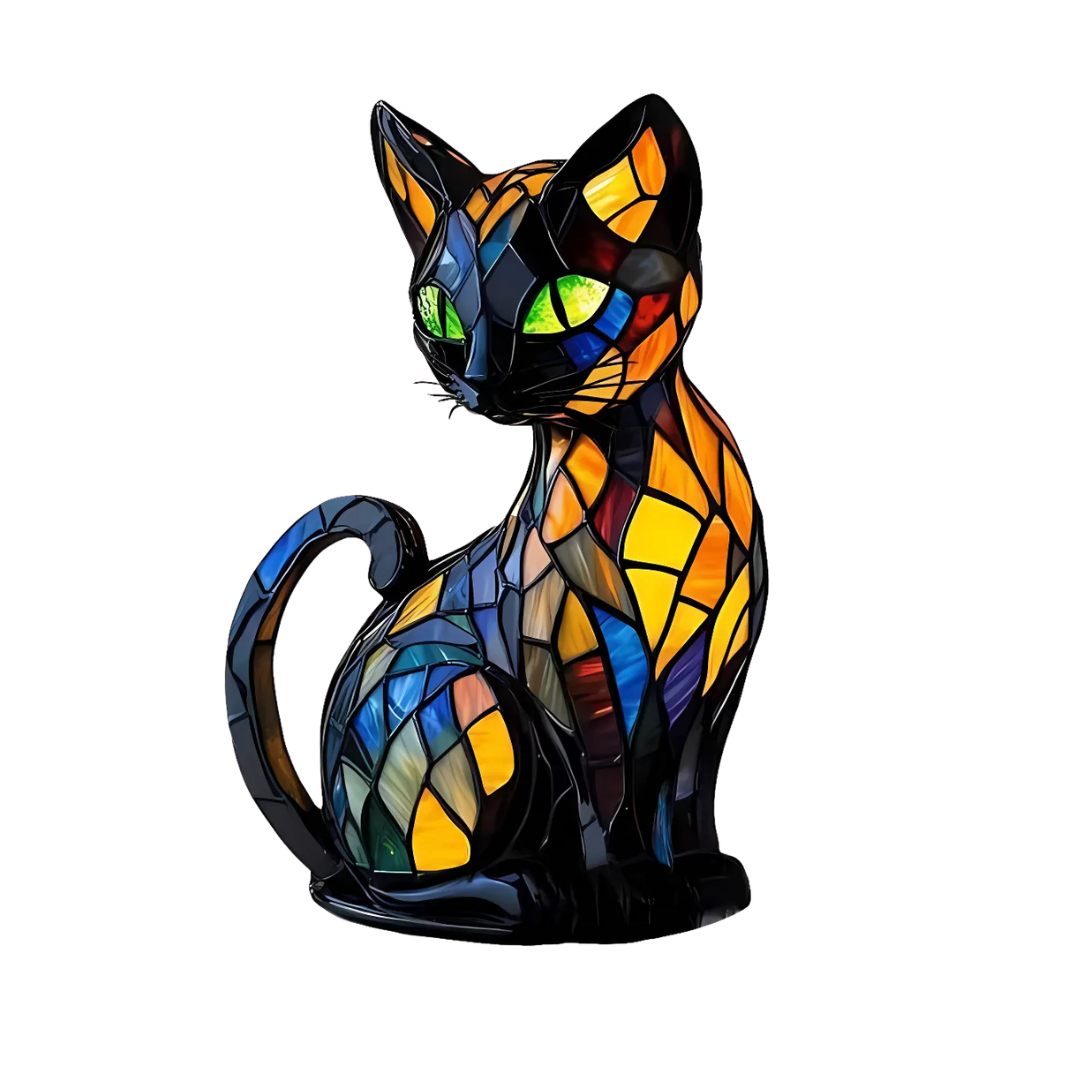 Handgemaakte Kattenlamp Tafel Sfeerlicht Warm LED Nachtlampje Decoratief Kattenliefhebbers Sfeerverlichting | Sansoti