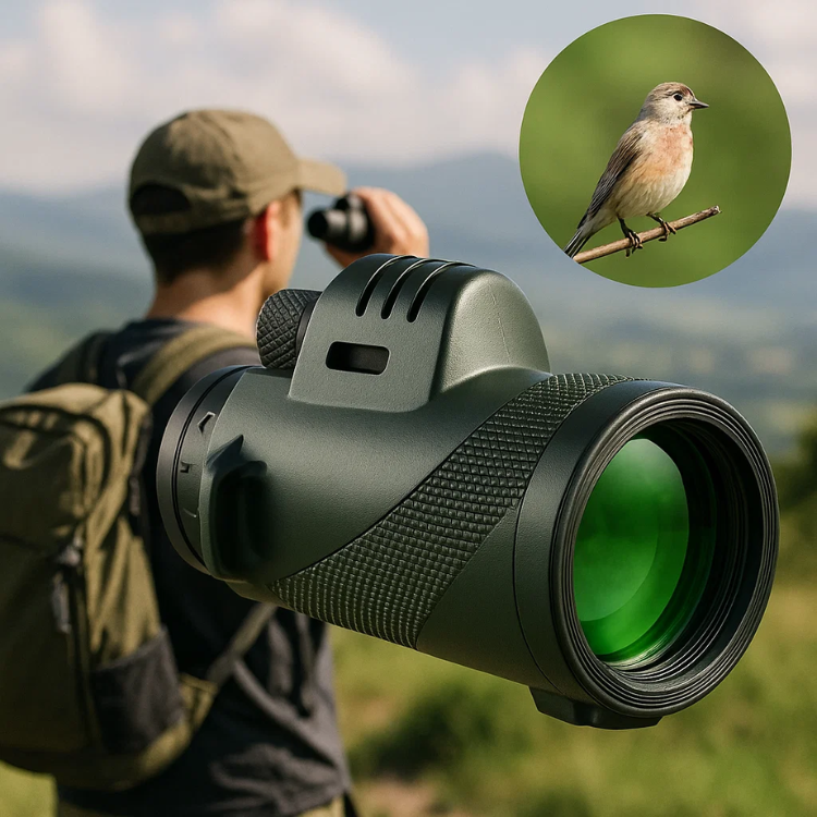 Compacte Ultra-Zoom Monoculair met HD-lens – Lichtgewicht Telescoop voor Vogels Kijken, Wandelen & Sportevenementen | Sansoti