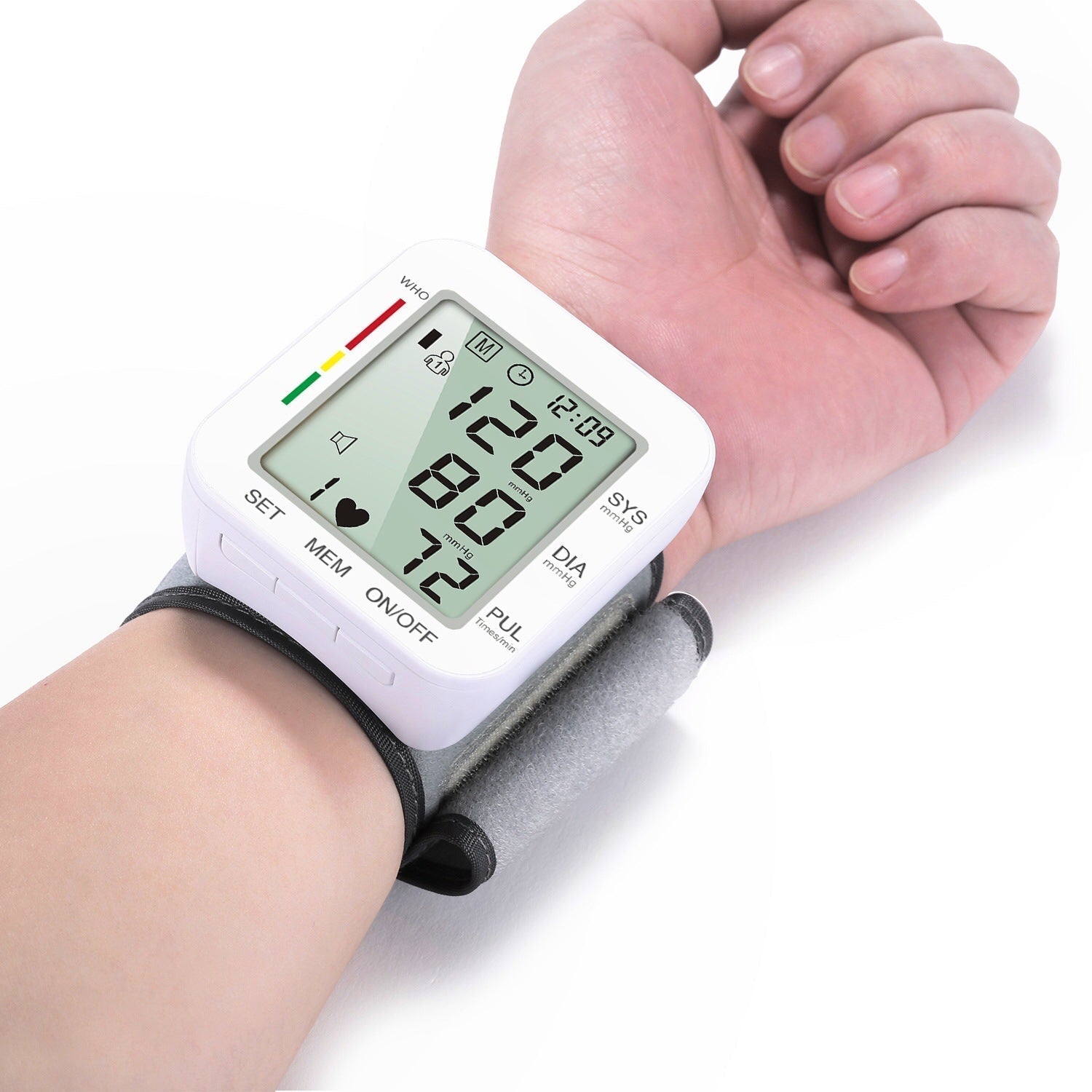 Digitale Polsbloeddrukmeter met LCD-scherm voor Nauwkeurige Thuismeting en Gezondheidsmonitoring Thuis | Sansoti