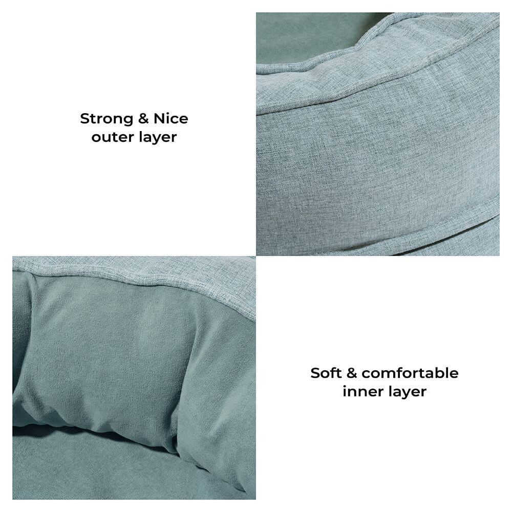 Orthopedisch Hondenmand Donut Rond met Hoge Rand en Antislip Onderkant voor Kleine Middelgrote Grote Honden | Sansoti