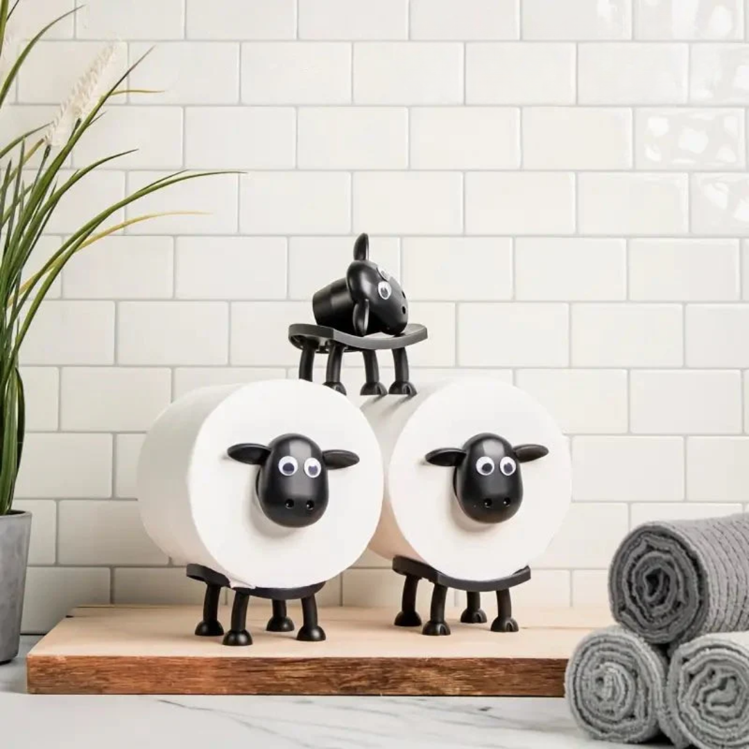 Porte-rouleau de papier toilette décoratif mouton, lot de 3 pour salle de bain et salon | Restfield