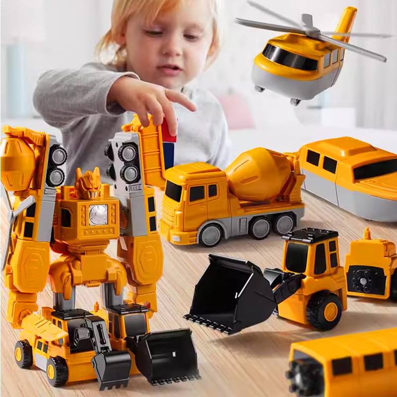 Magnetisch Bouwvoertuig Speelset 50 Stuks Transformeerbaar Voertuigset voor Kinderen Educatief Constructiespeelgoed met Magnetische Onderdelen | Sansoti