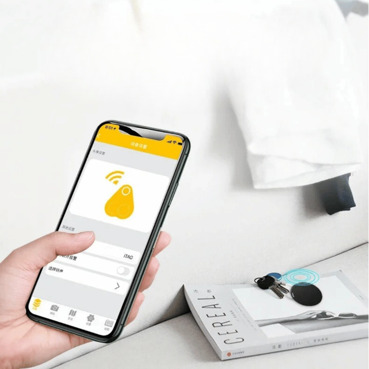 Bluetooth Tracker Mini Set van 2 – Localiseer Sleutels en Tassen – Anti-Verlies Alarm 50m Bereik | Sansoti
