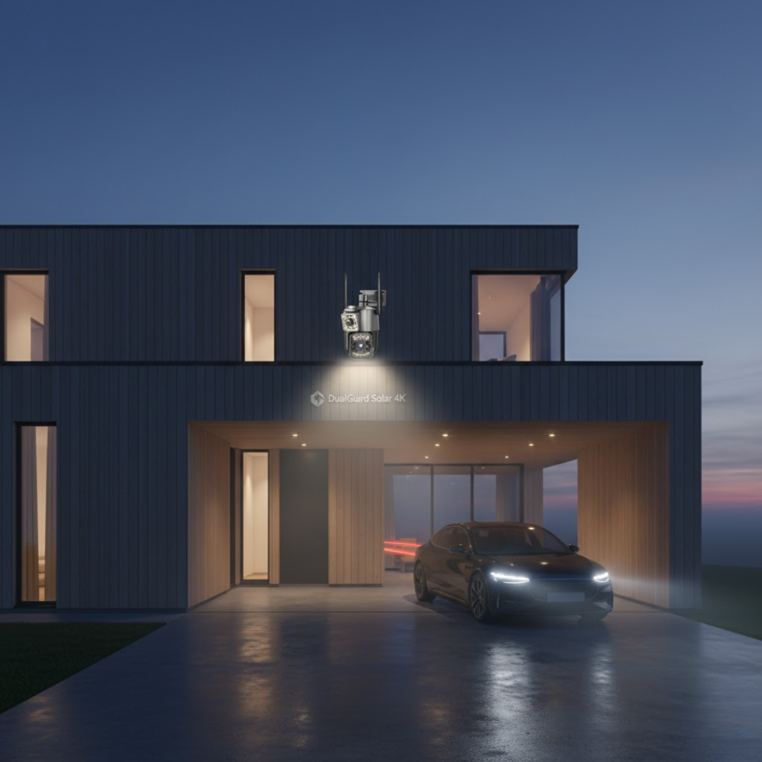 Caméra de sécurité 4K sans fil à énergie solaire avec vision à 360° et 4G/Wi-Fi | Restfield