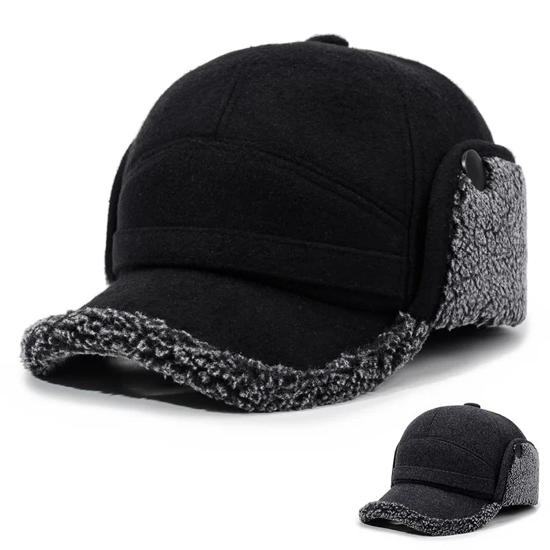 Warm Winter Hat with Fleece Ear Flaps and Adjustable Neck Protection for Outdoor Walking, Skiing, and Cycling | Sansoti