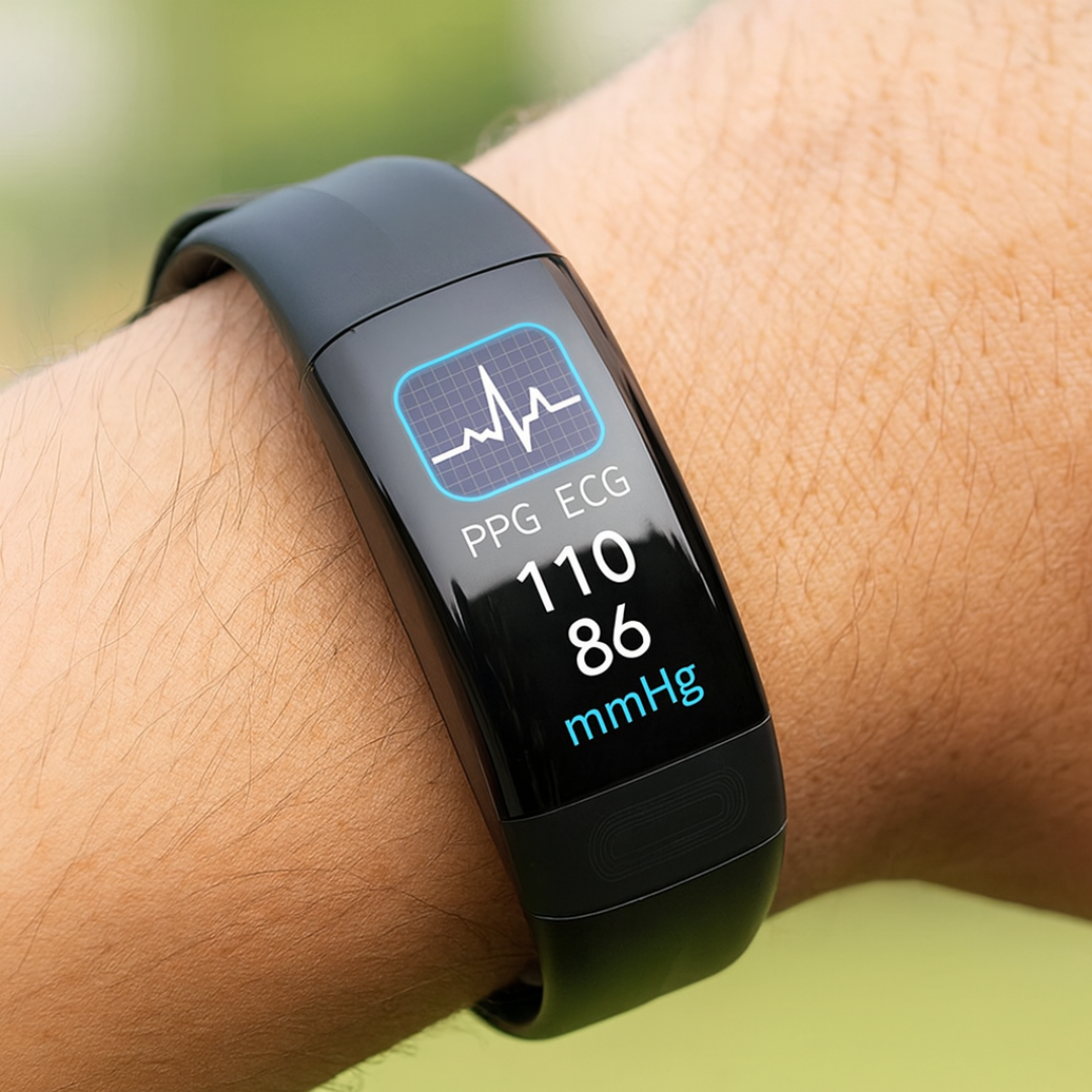 Smartwatch met ECG, Bloeddruk- & Slaaptracking – Gezondheidsmonitor met Continue Hartfrequentiemeting | Sansoti