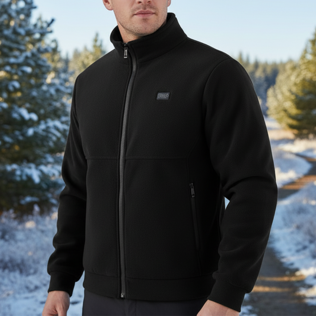 Heated Winter Jacket with 8 Heating Zones Fleece Lining Women Men Outdoor Waterproof Thermal Insulating | Sansoti