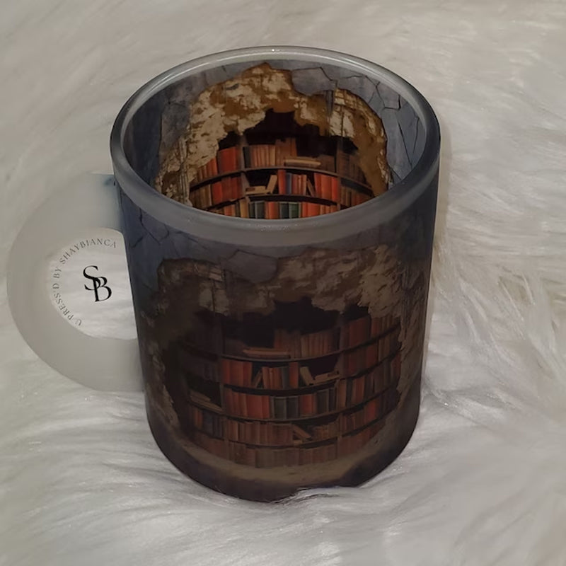 Keramische Mok met 3D-Boekenplankdesign – Gezellige Mokken voor Boekenliefhebbers | Sansoti