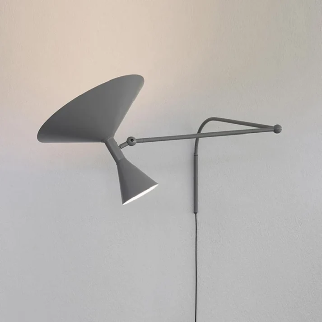 Applique Murale LED Réglable Métal E14 Moderne Noir Blanc Salon | Restfield