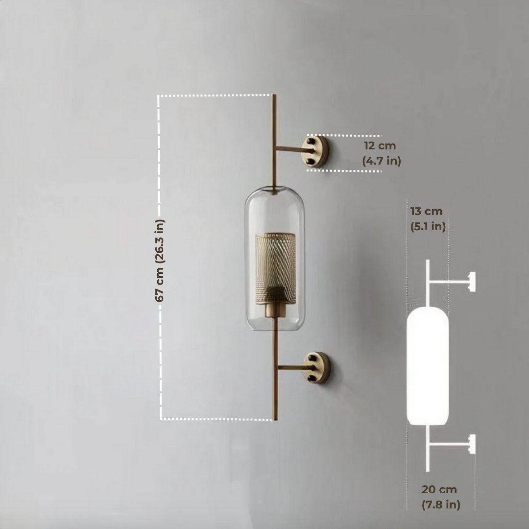 Moderne Glazen Wandlamp – Stijlvolle Verlichting met Klassieke Uitstraling | Sansoti