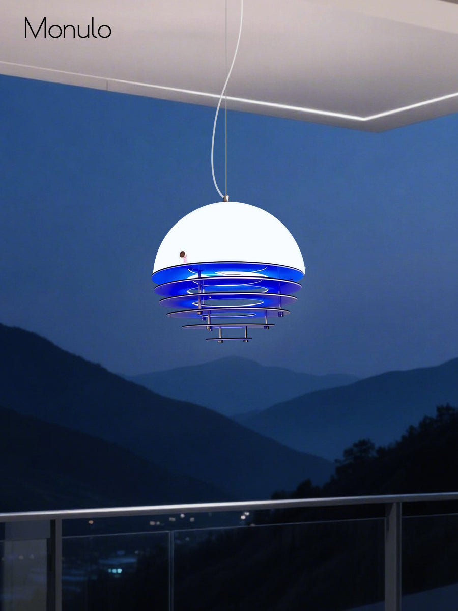 Stijlvolle Hanglamp Bauhaus Design Oranje-Wit Sfeerverlichting voor Moderne Interieurs | Sansoti