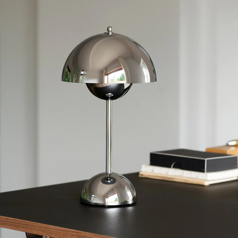 Designer Flower Table Lamp Metal with Dimmer Scandinavian Style | Sansoti
