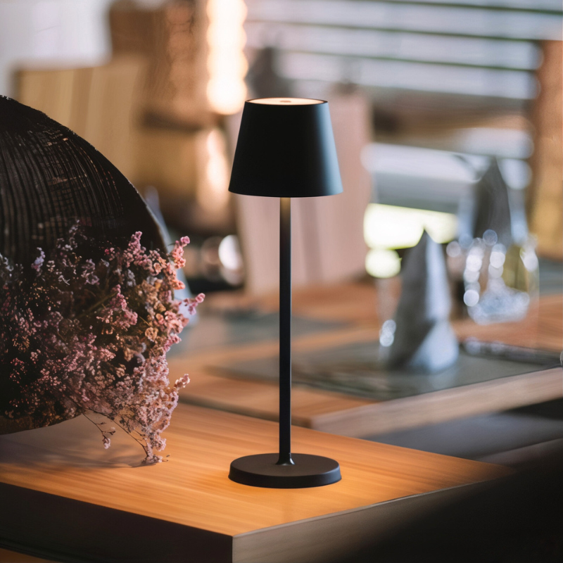 Wireless Table Lamp with Dimmable LED Lighting and Rechargeable Battery | Waterproof for Indoor and Outdoor | Sansoti