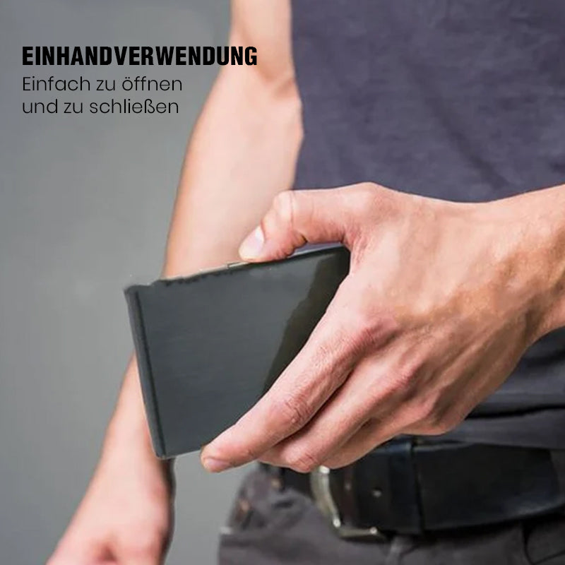 Kaarthouder met RFID-Bescherming Metalen Cardclip Zilver Zwart Goud | Sansoti
