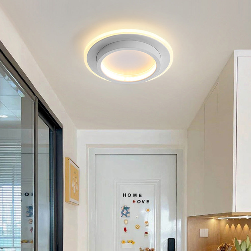 LED Deckenleuchte Rund 10W 20W Schwarz Weiß Schlafzimmer Flur Wohnzimmer Moderne Deckenbeleuchtung Niedrige Deckenlampe | Restfield