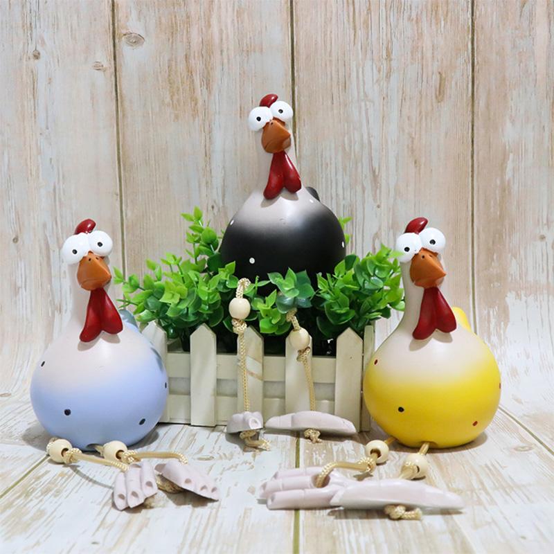 Ornement de jardin décoratif en forme de coq, en résine, avec pattes mobiles sensibles au vent, décoration extérieure pour balcon, terrasse et jardin | Sansoti