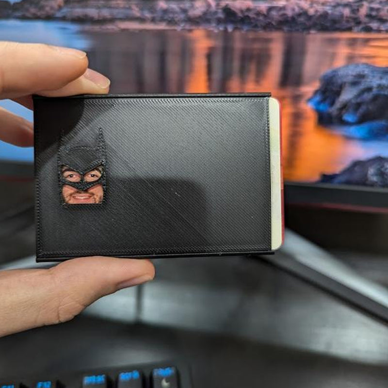 Superhero card holder with mask for ID card, driving licence, public transport card and badge, card holder for adults | Sansoti