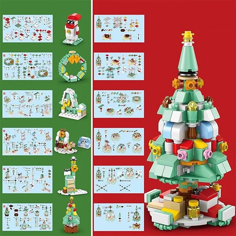 Calendrier de l’Avent en briques de construction, 24 jours, modèles de Noël, jouet créatif et éducatif en ABS pour enfants, complet | Sansoti