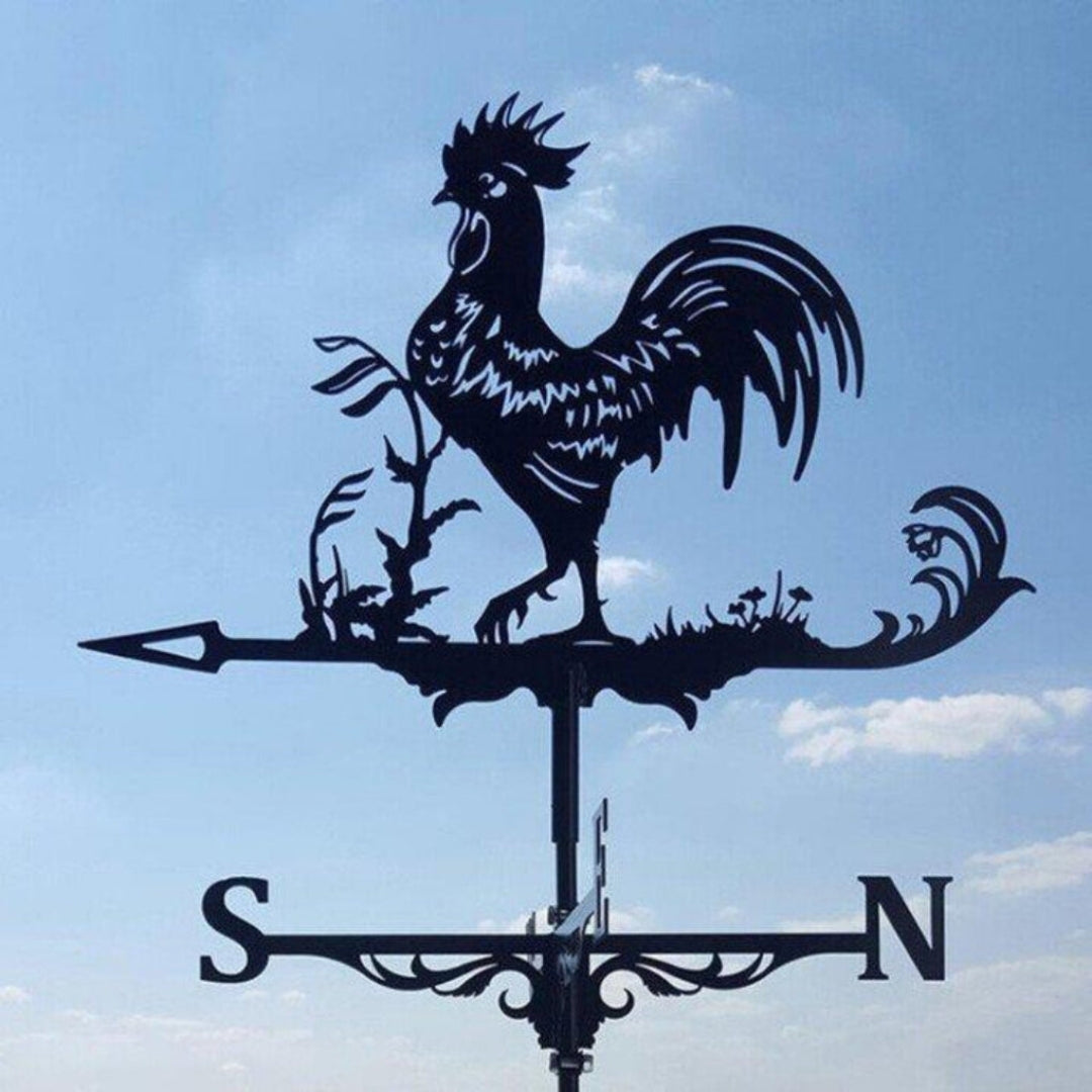 Weather Vane Garden Stainless Steel Weather-Resistant Outdoor Decoration Balcony Terrace Wind Direction Garden Accessory | Sansoti
