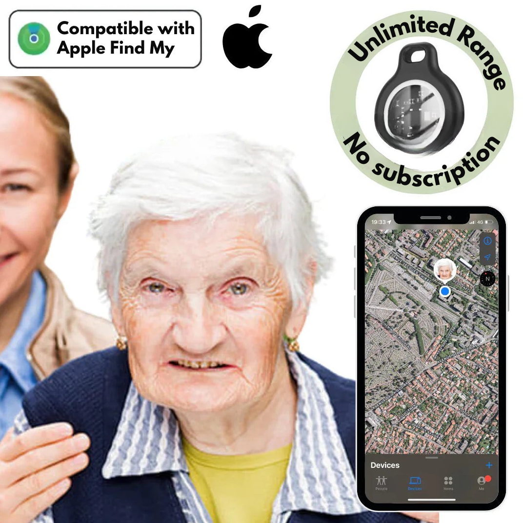 Compact GPS Tracker for Seniors with Real-Time Location Tracking, No Subscription, iOS Android Safety | Sansoti