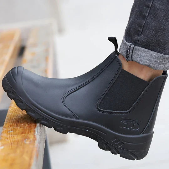 Orthopedische Werkschoenen Leer Veiligheidsneus Antislip PU-zool Schokdempend Bouw Industrie Magazijn | Sansoti