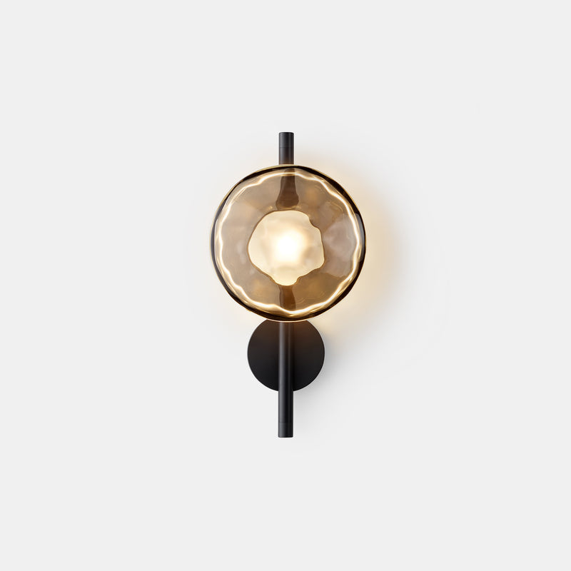Wandlamp Glas Rond Scandinavisch LED 5W Zwart Goud 20cm Design | Sansoti