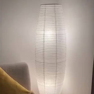 Stehleuchte Reispapier Säule 2xE14 137cm Wohnzimmer Schlafzimmer Skandinavische Stehlampe Weiß Papier Schirm Stimmungslicht | Restfield