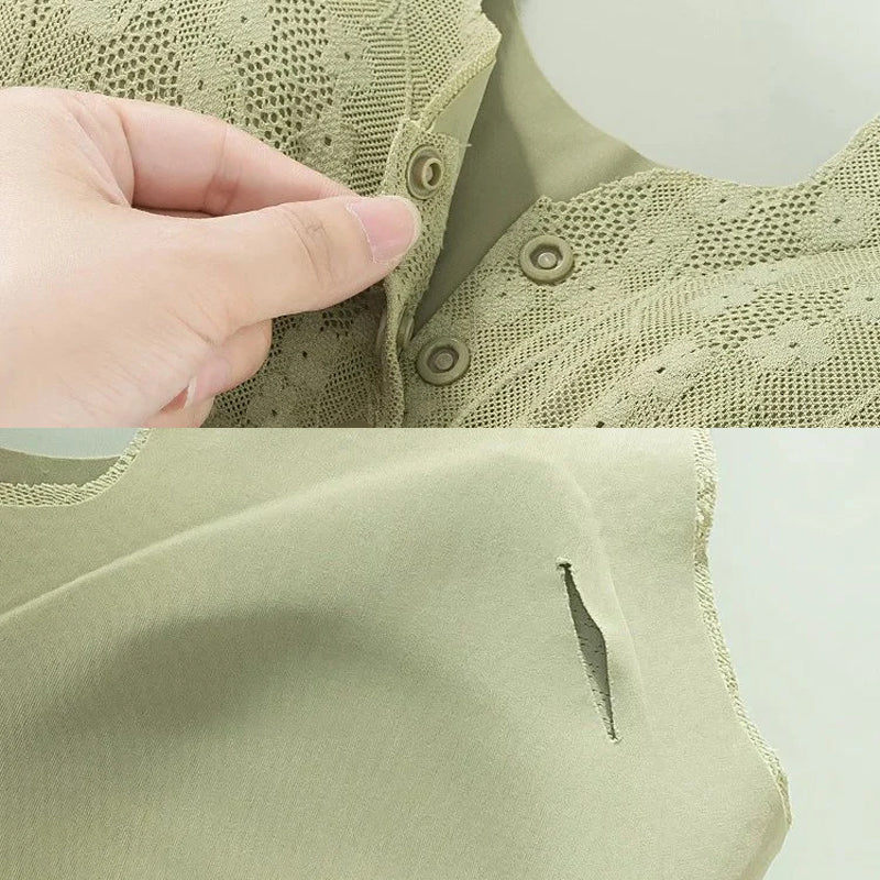 Comfortbeha zonder beugel met voorknopen zachte ondersteuning huidvriendelijk elastisch draagcomfort dagelijks gebruik | Sansoti