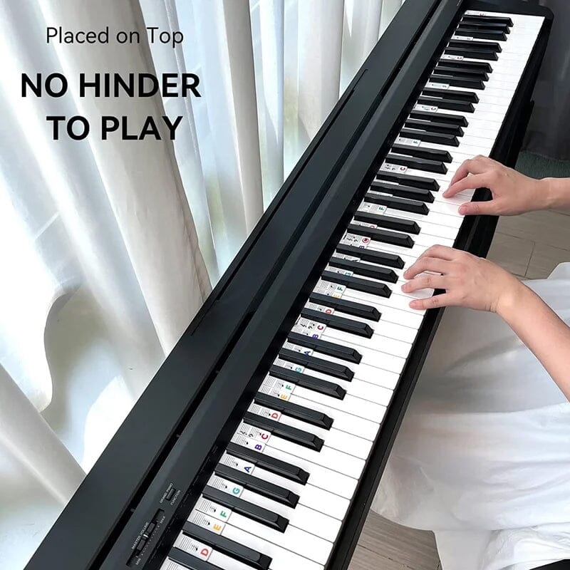 Verwijderbare Piano Toetslabels — Siliconen Nootlabels voor 88 Toetsen — Leerhulp voor Beginners | Sansoti